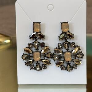 Dangling Earrings with Rhinestones